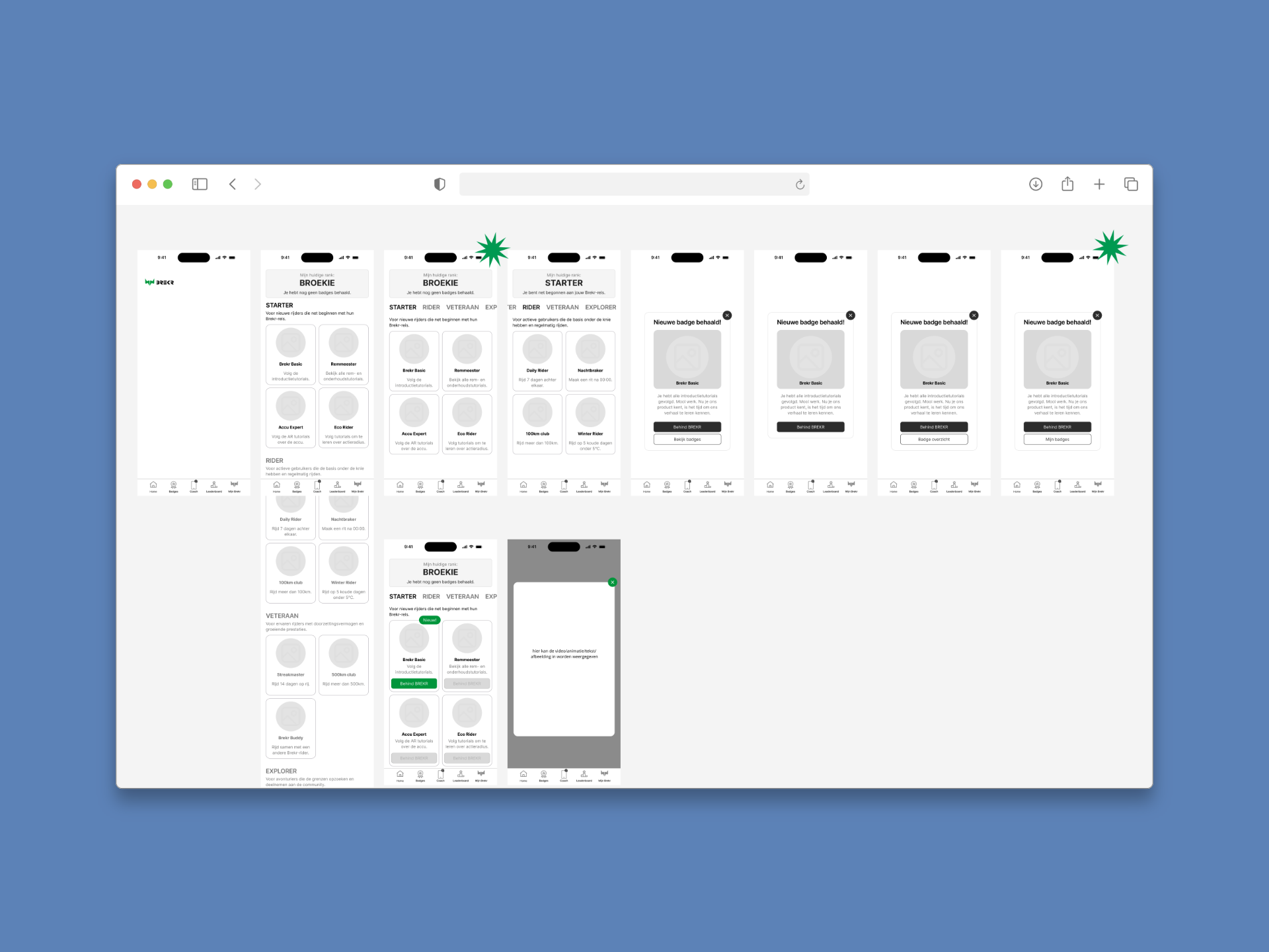 Mid-Fidelity Prototypes voor BaanBREKR
