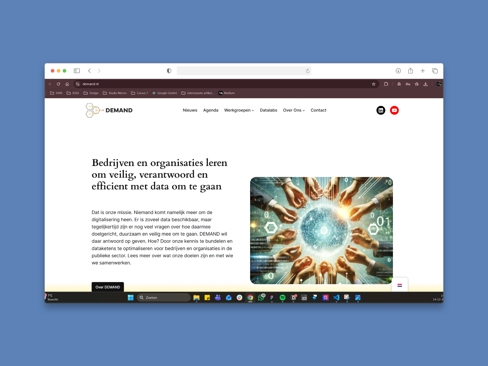 Visuele uitleg van het logo concept met de hexagoonvormen